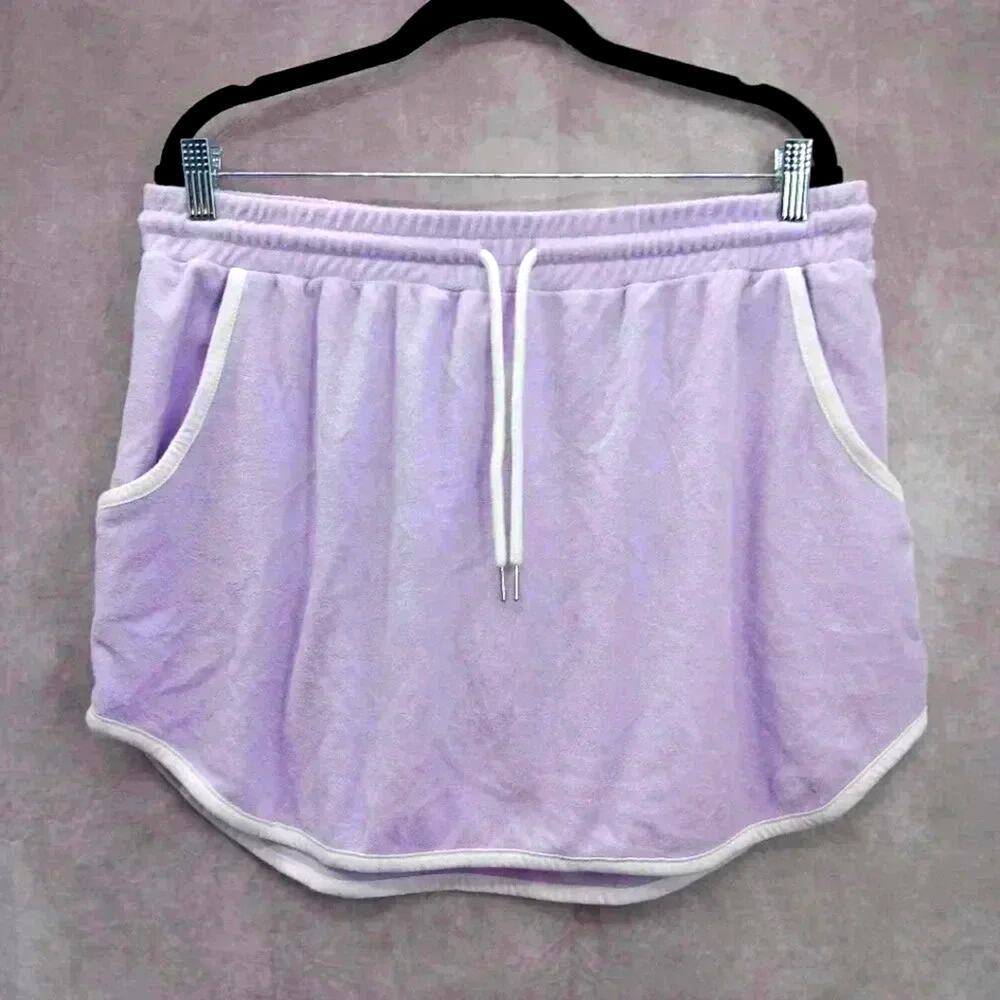 No Boundaries Purple Swimwear Beach Pool Short‎ Mini Skirt Plus Size XXXL 21
